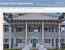 Tablet Screenshot of poplarplazaapartments.com
